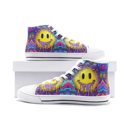 Acid Bloom Unisex High Top Canvas Shoes