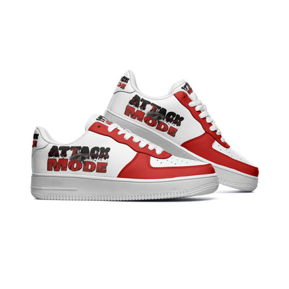 ATTACK MODE Unisex Low Top Leather Sneakers