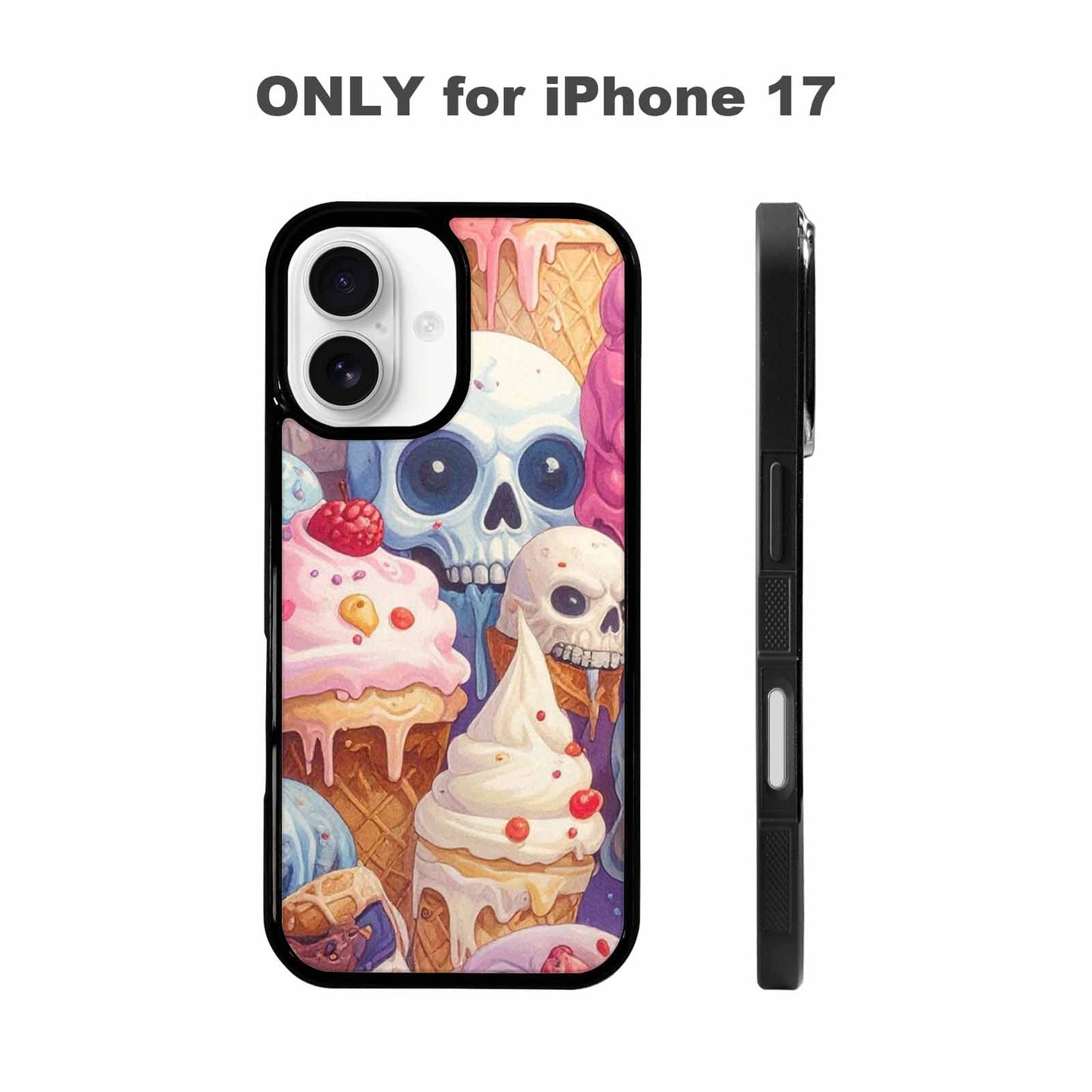 iPhone 17 Case — Ice Cream Monsters Skullsmelti Gothic Skulls, Personalized Phone Case