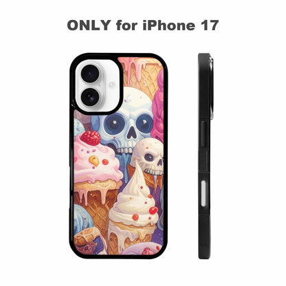 iPhone 17 Case — Ice Cream Monsters Skullsmelti Gothic Skulls, Personalized Phone Case