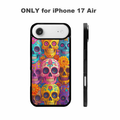 iPhone 17 Air Case — Ornate Candy Color Skull Pattern Gothic, Custom Designed Case Cover