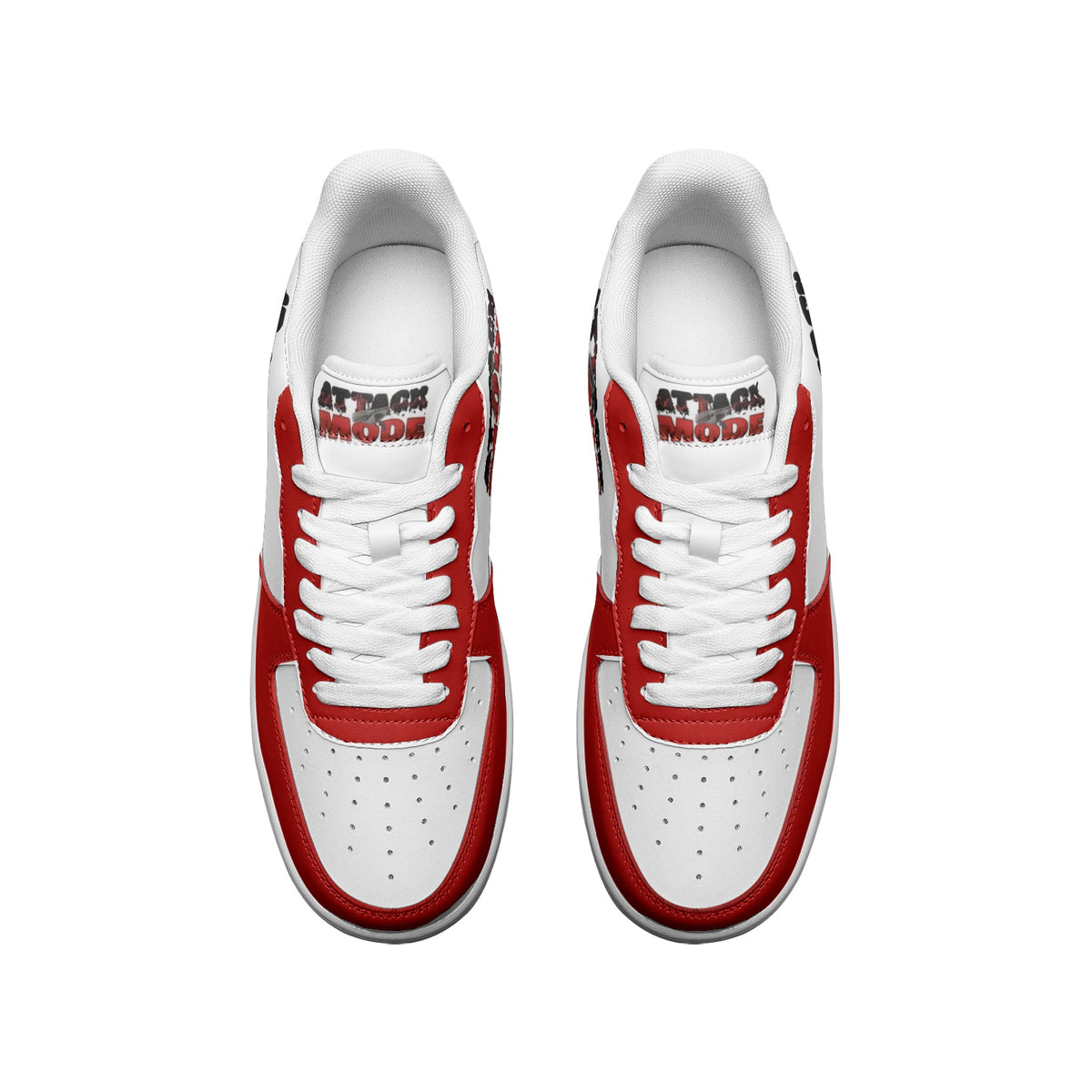 ATTACK MODE Unisex Low Top Leather Sneakers