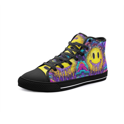 Acid Bloom Unisex High Top Canvas Shoes
