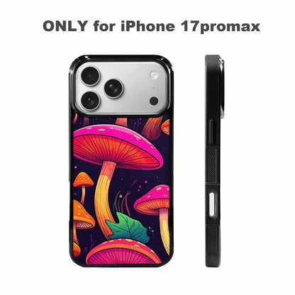 iPhone 17 Pro Max Case — Psychedelic Mushroom Cartoon Pattern Cartoon Cute, Unique Phone Case Design