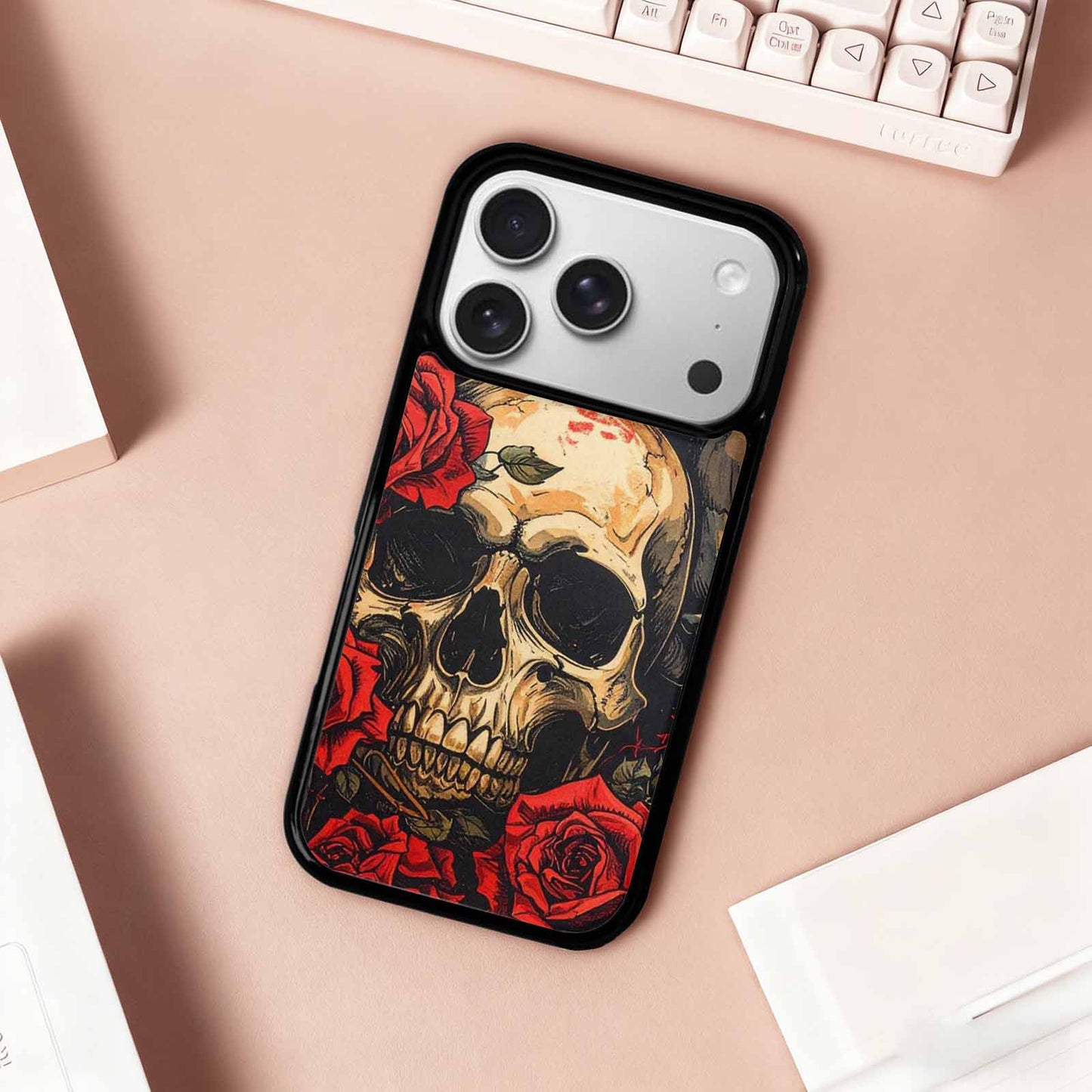iPhone 17 Pro Case — Seamless Tileable Pattern Of Overlapping Gothic, Custom Art Phone Cover