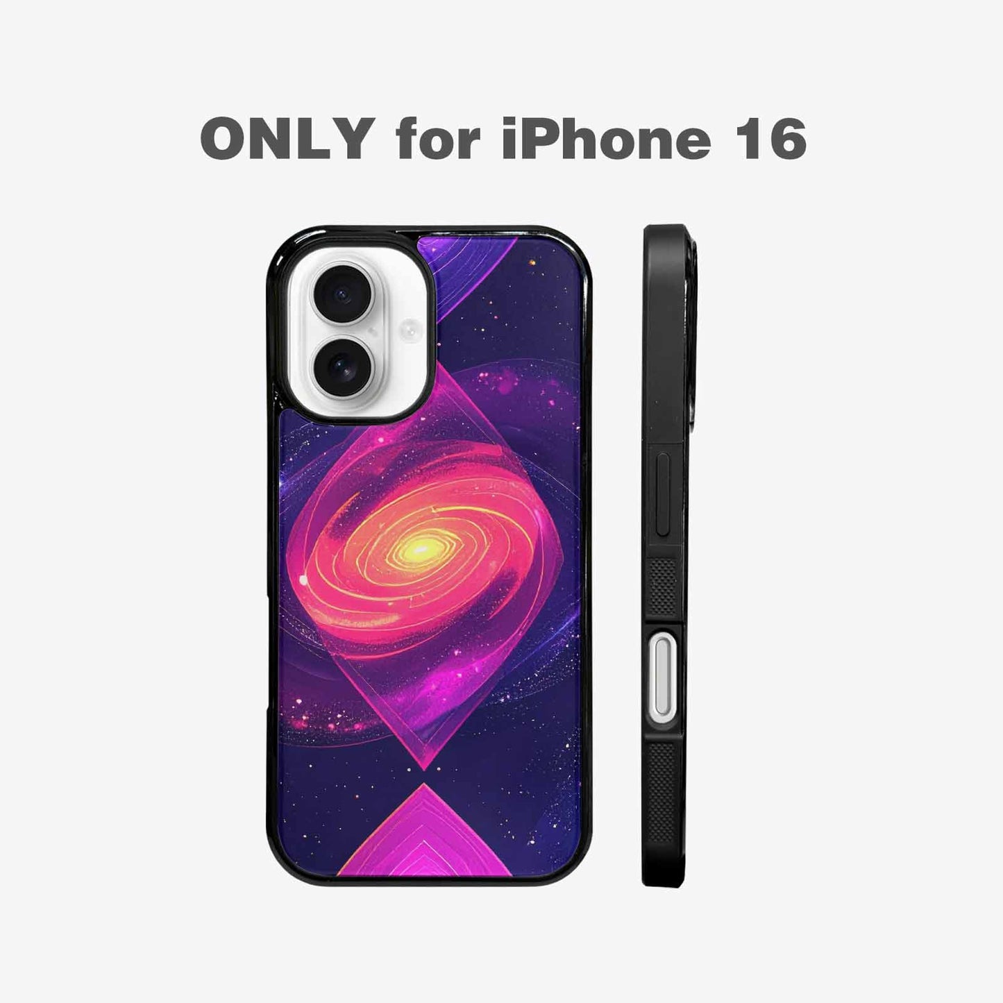 iPhone 16 Case — Rose Galaxy Art Seamless Pattern Vibrant, Custom Phone Case