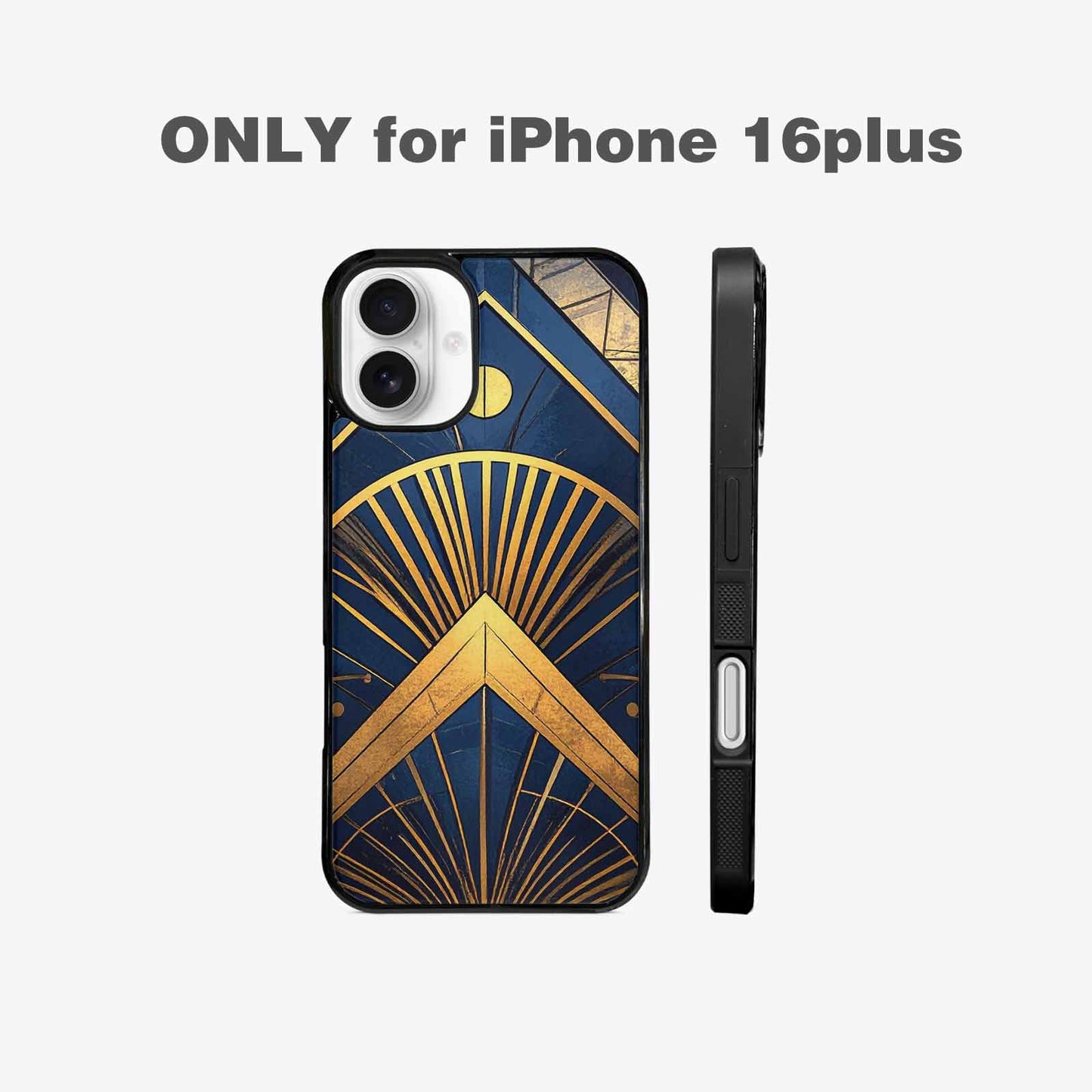 iPhone 16 Plus Case — Art Deco Illustration Pattern, Custom Art Phone Cover