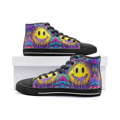 Acid Bloom Unisex High Top Canvas Shoes