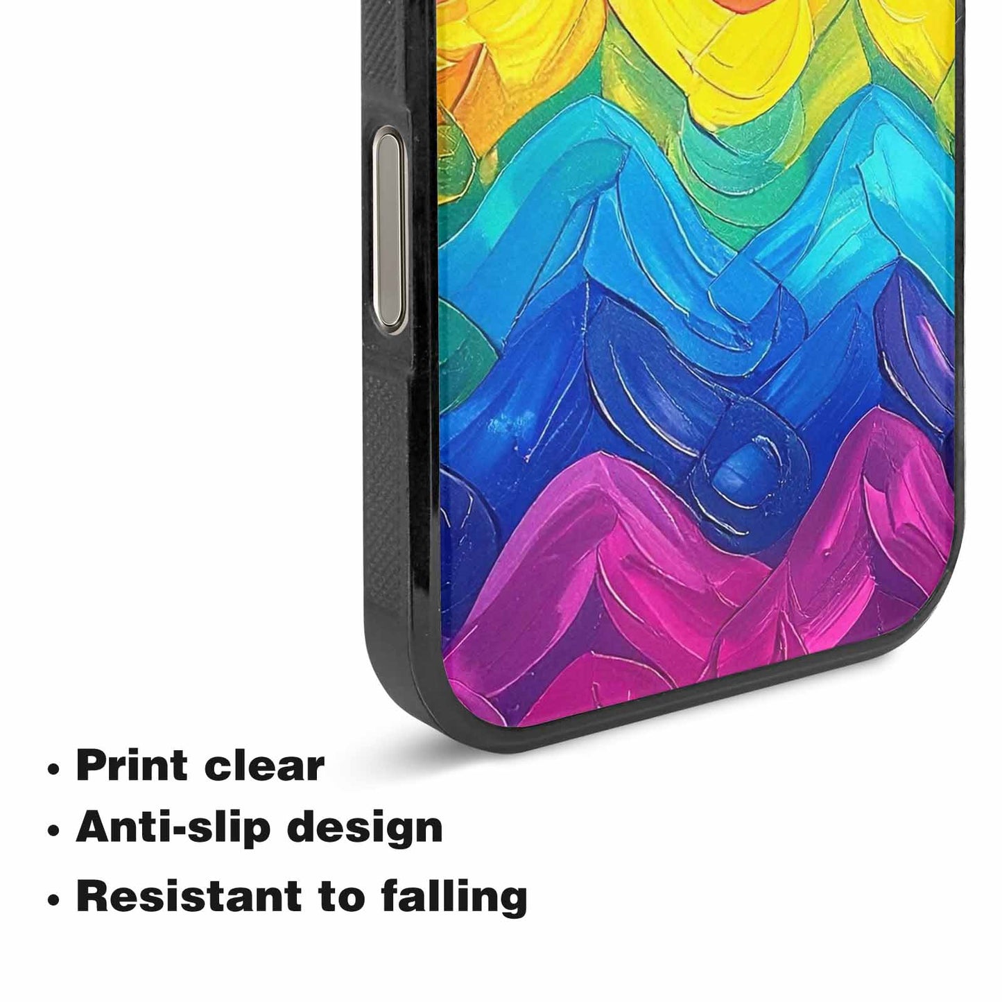 iPhone 16 Pro Case — Pansexual Flag Color Theme Small Rainbow, Custom Print Case Cover