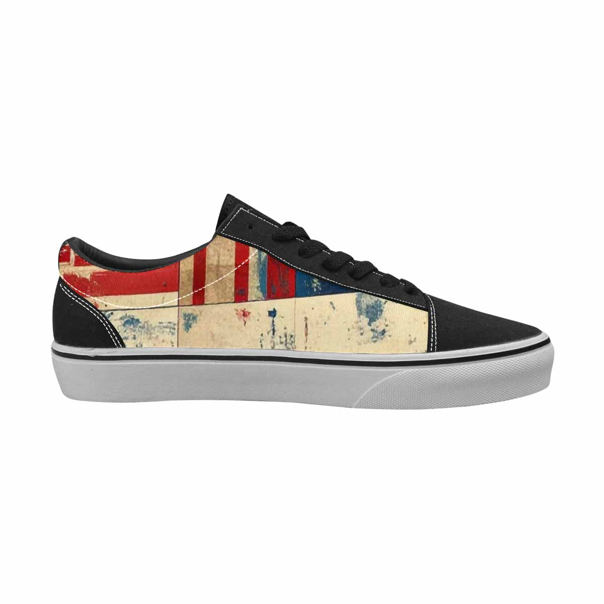 WOMEN'S American Flag Stars Canvas Lace-Up Neon Fantasy Shoes