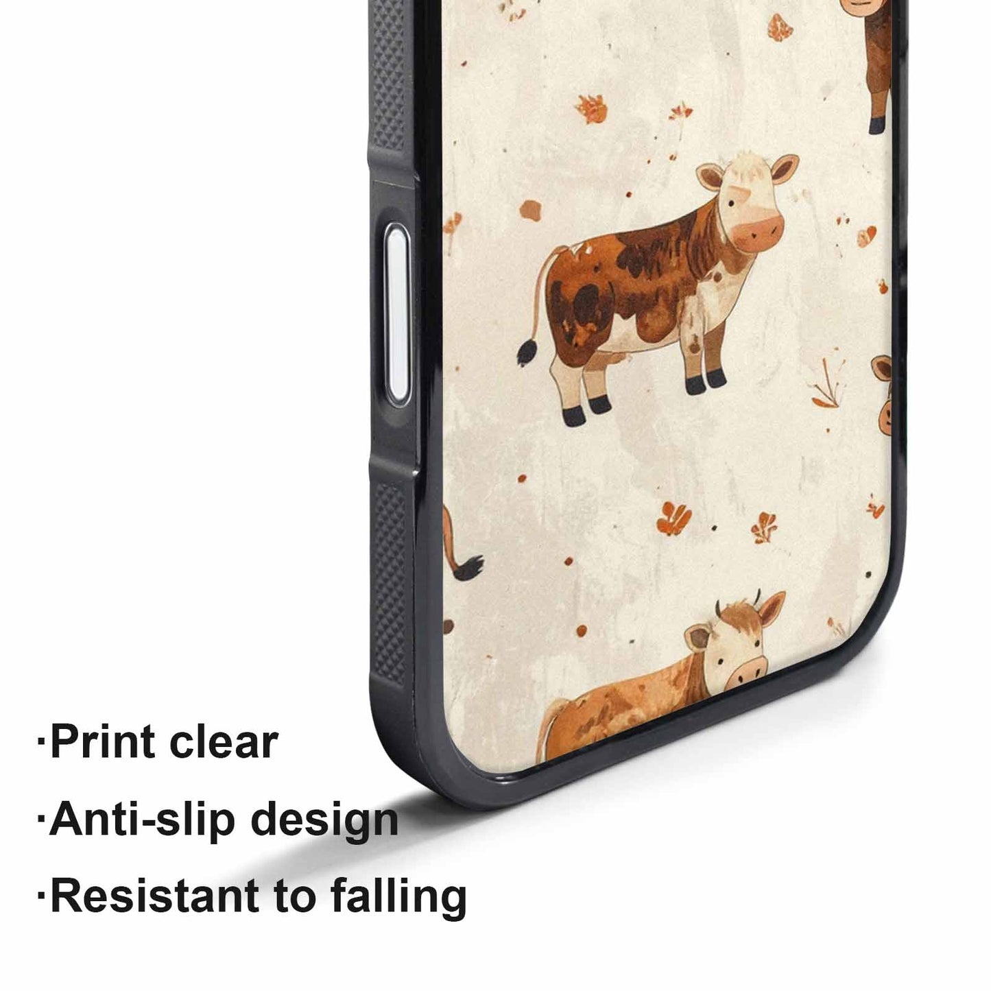 iPhone 17 Air Case — Small Cow Animal Print Art Animal, Custom Printed Phone Case