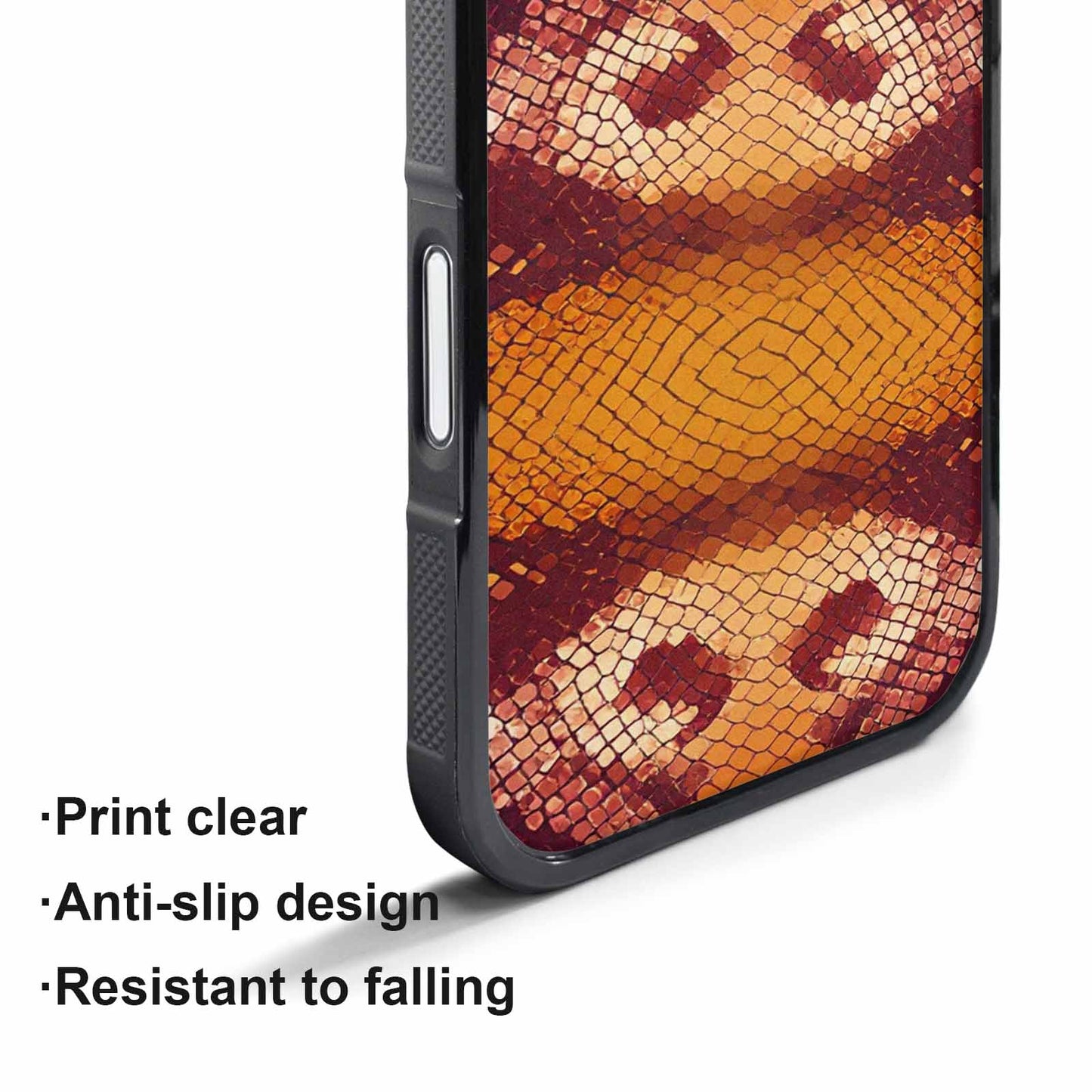 iPhone 17 Pro Max Case — Snake Print Dark Seamless Animal Print, Custom Designed Case Cover