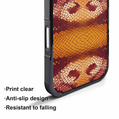 iPhone 17 Pro Max Case — Snake Print Dark Seamless Animal Print, Custom Designed Case Cover