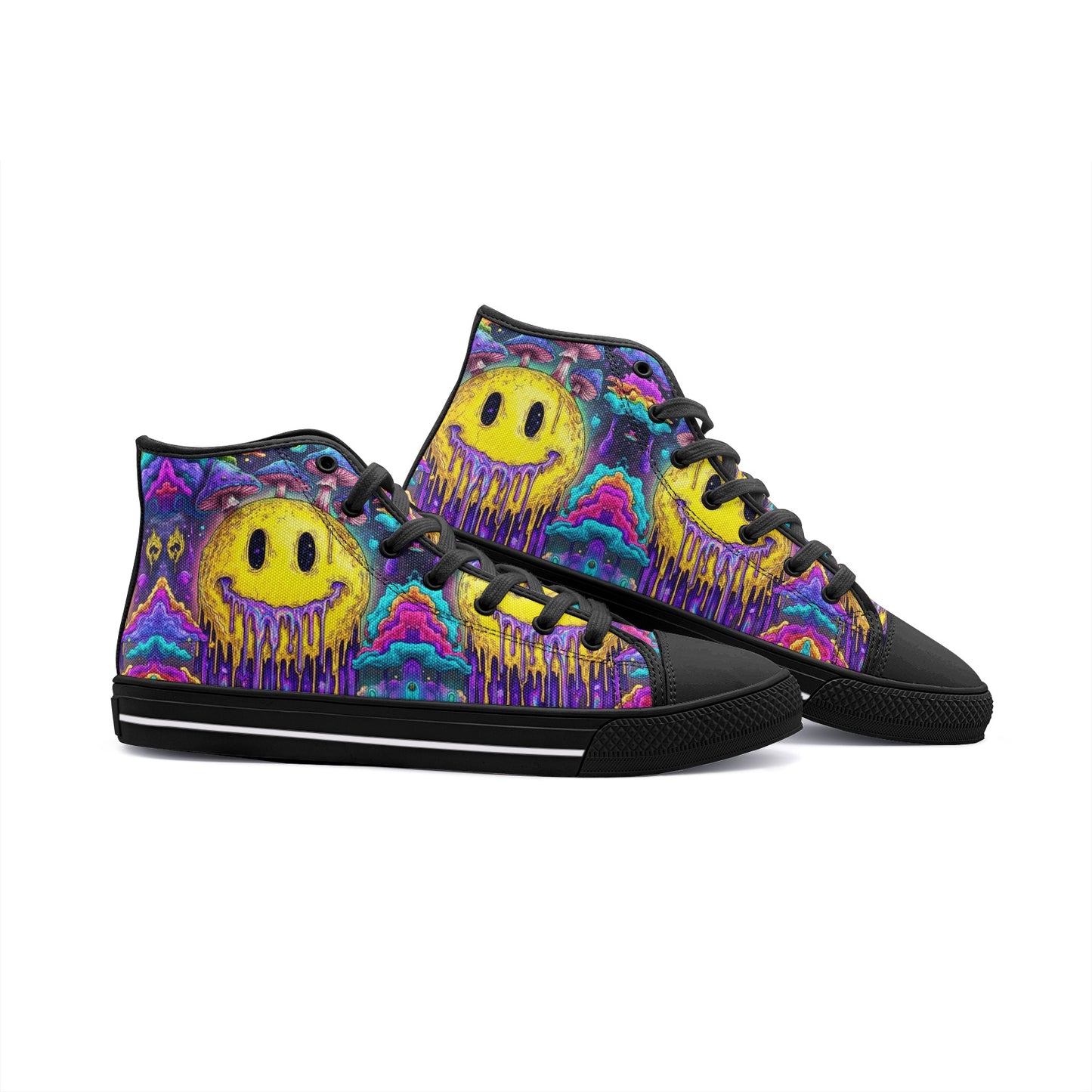 Acid Bloom Unisex High Top Canvas Shoes