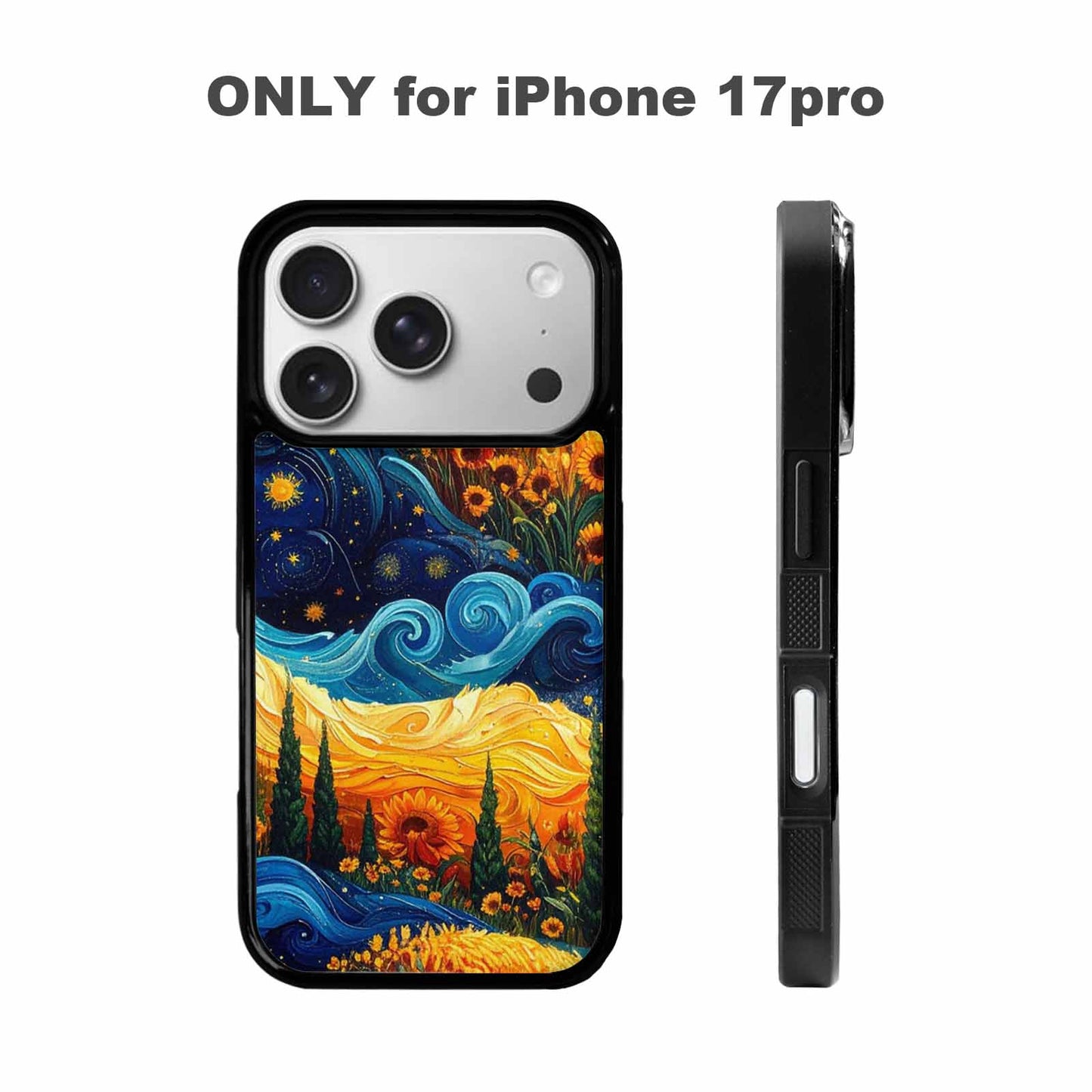 iPhone 17 Pro Case — Small Van Gogh Style Swirl Galaxy, Custom Art Phone Cover