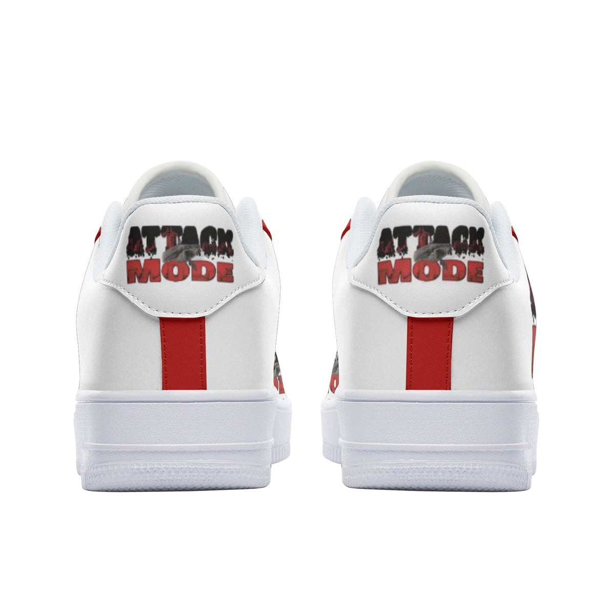ATTACK MODE Unisex Low Top Leather Sneakers