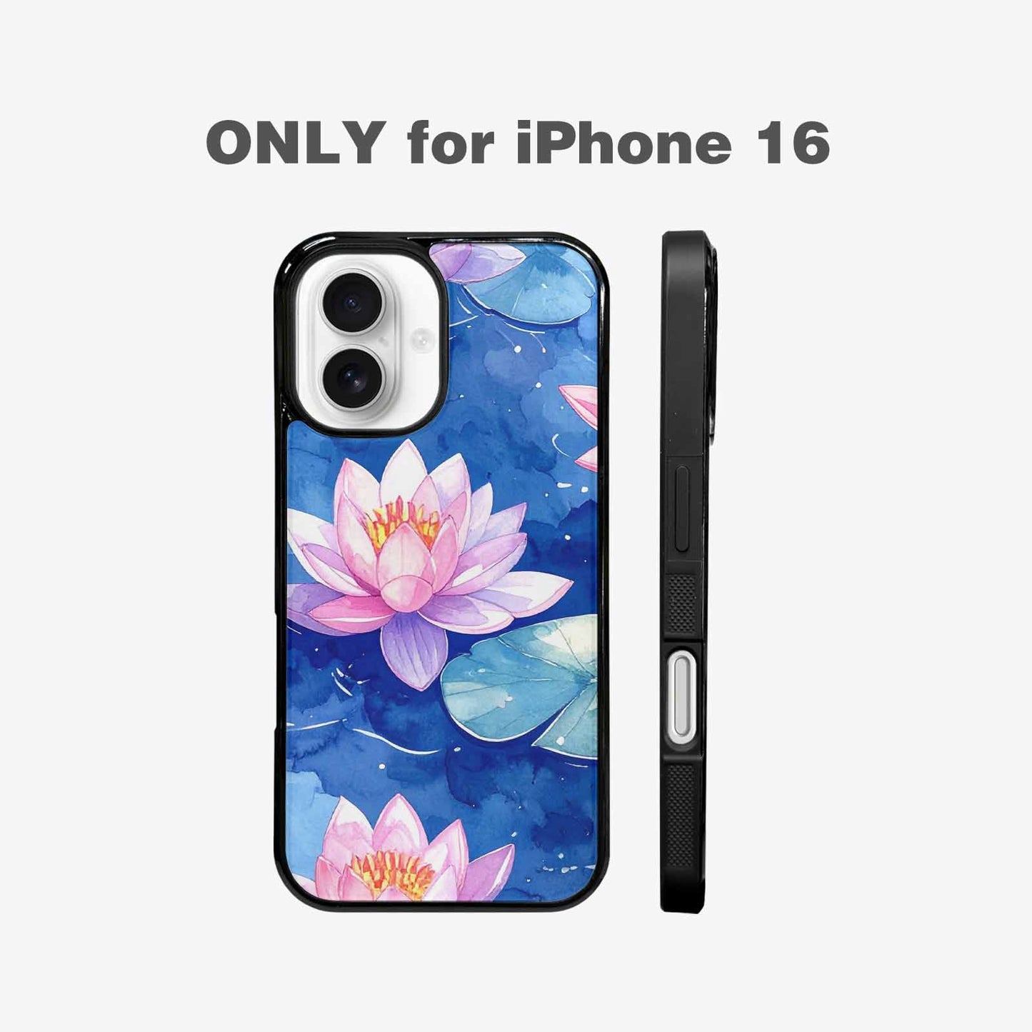 iPhone 16 Case — Monet Water Lilies Painting Pattern, Custom Designed Case Cover