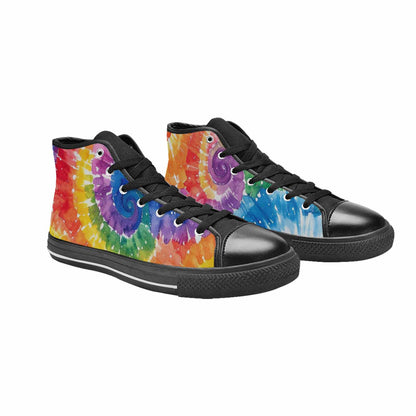 MEN'S Tie Dye - High Top Canvas Neon Fantasy Custom Sneakers