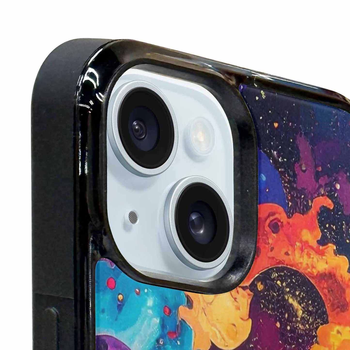 iPhone 15 Plus Case — Cosmic Creature And Object Mashup Pattern, Custom Phone Case