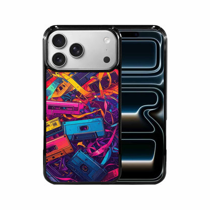 iPhone 17 Pro Max Case — Retro Cassette Tape Pattern Retro Vintage, Custom Designed Case Cover