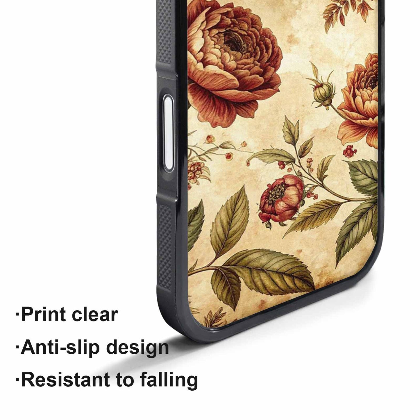 iPhone 17 Pro Case — Vintage Botanical Art Pattern Floral, Unique Phone Case Design