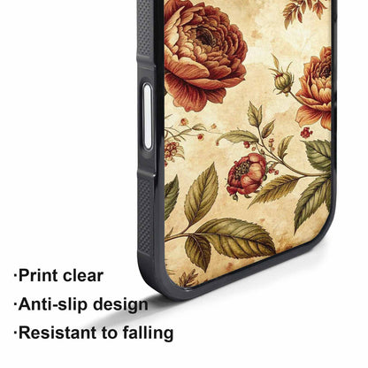 iPhone 17 Pro Case — Vintage Botanical Art Pattern Floral, Unique Phone Case Design