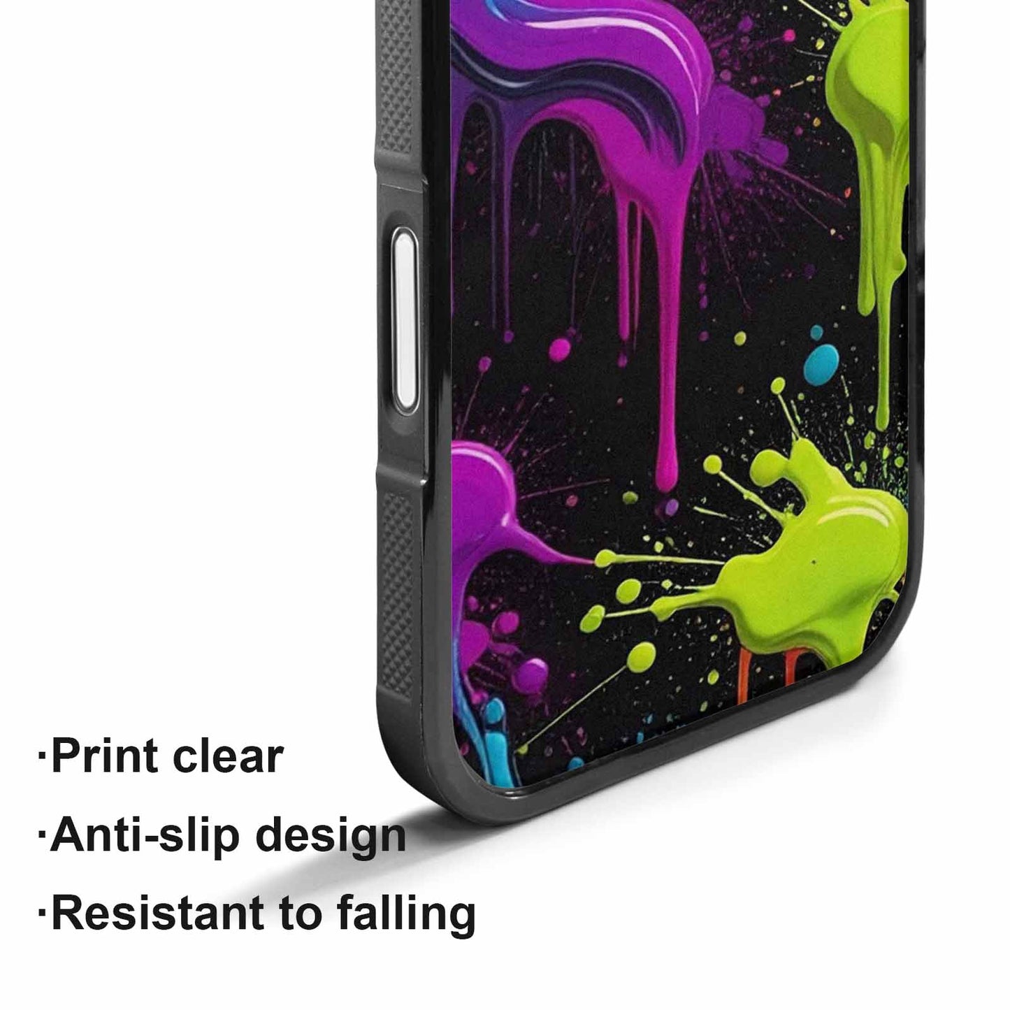 iPhone 17 Case — Small Paint Splatter Pattern, Original Art, Personalized Phone Case