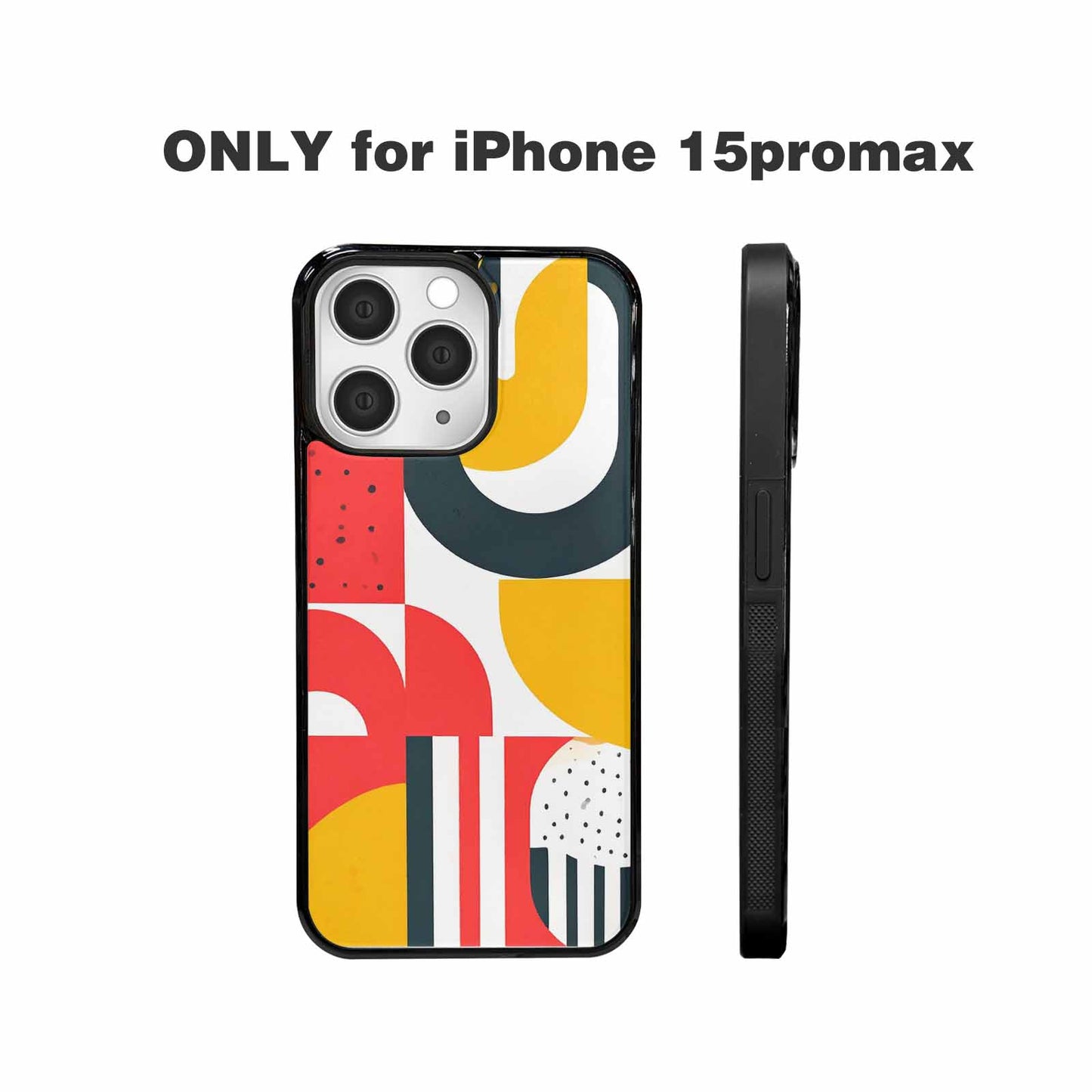 iPhone 15 Pro Max Case — 1990s Memphis Art Pattern, Custom Phone Case