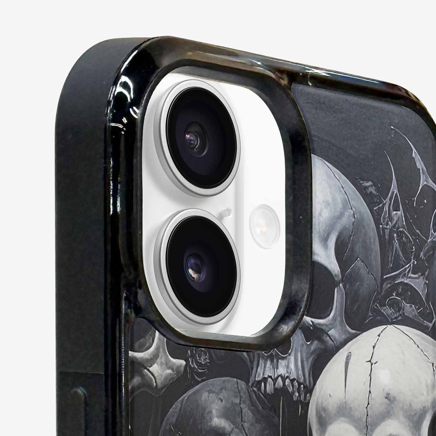 iPhone 16 Plus Case — Grey Dark Black And Grey Tones, Customized Protective Case