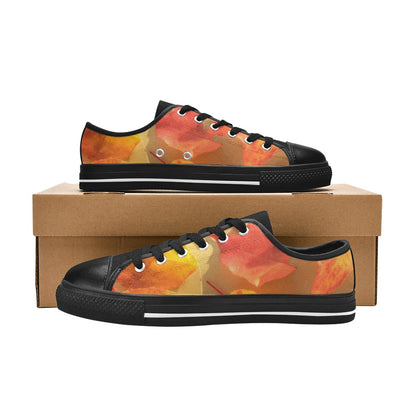 KIDS' Autumn Leaves 537832 Low Top Canvas Wallpaper Art Custom Shoes