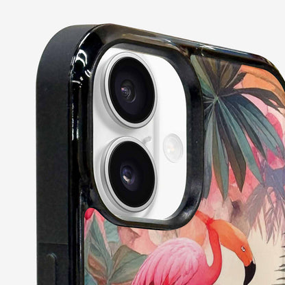 iPhone 16 Plus Case — Flamingo Tropical Flamingo Tropical Pattern Hundreds, Custom Designed Case Cover