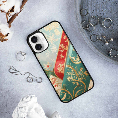 iPhone 16 Plus Case — Christmas Wrapping Paper Pattern Art Wallpaper, Personalized Phone Case