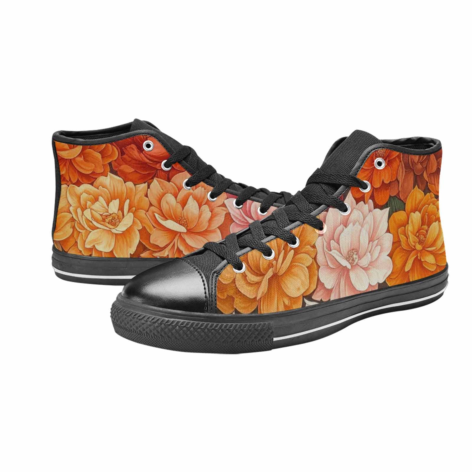 MEN'S Lesbian Flag Color High Top Canvas Y2K Custom Shoes