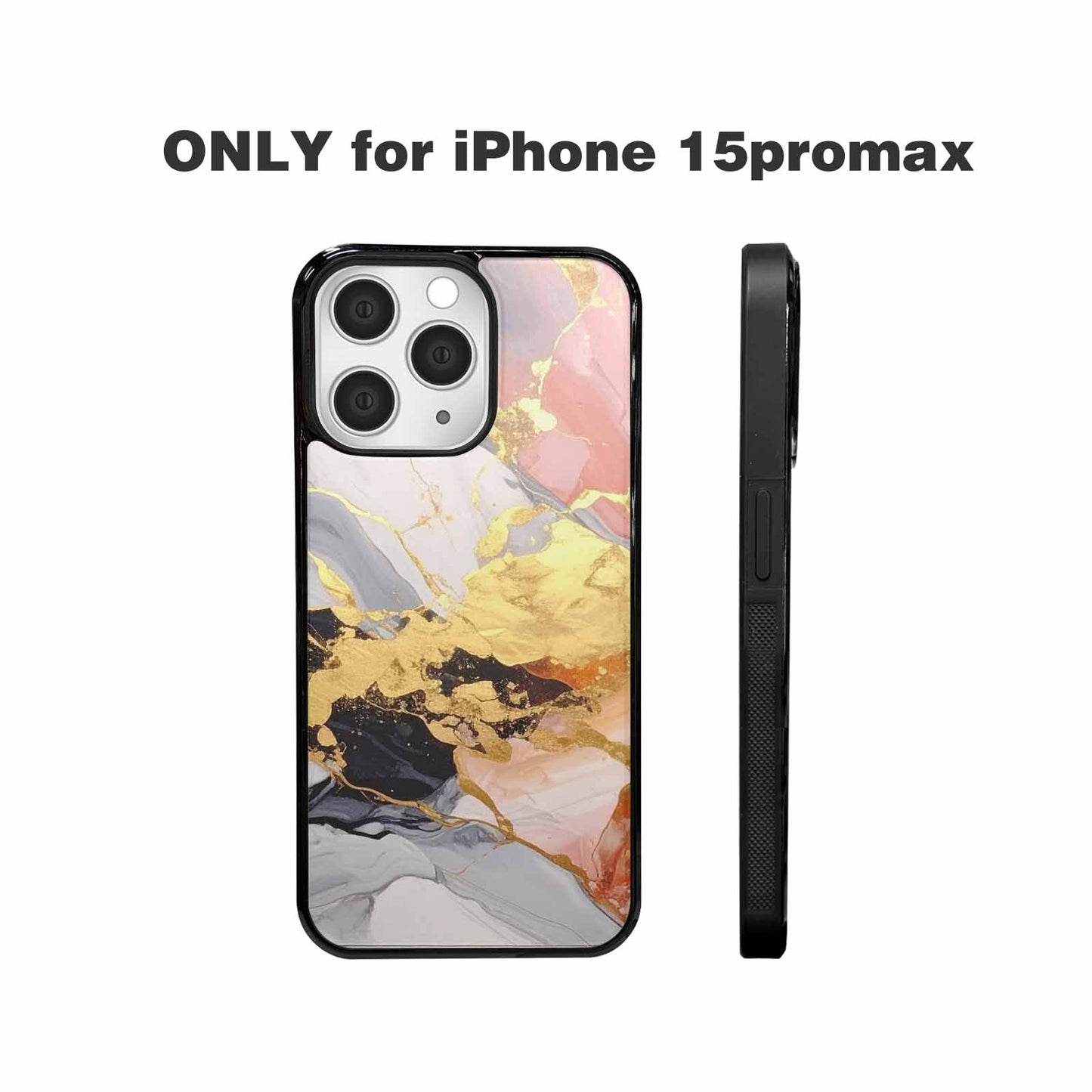 iPhone 15 Pro Max Case — Marble Vein Marble Veins Pattern Hundreds, Original Design Phone Case