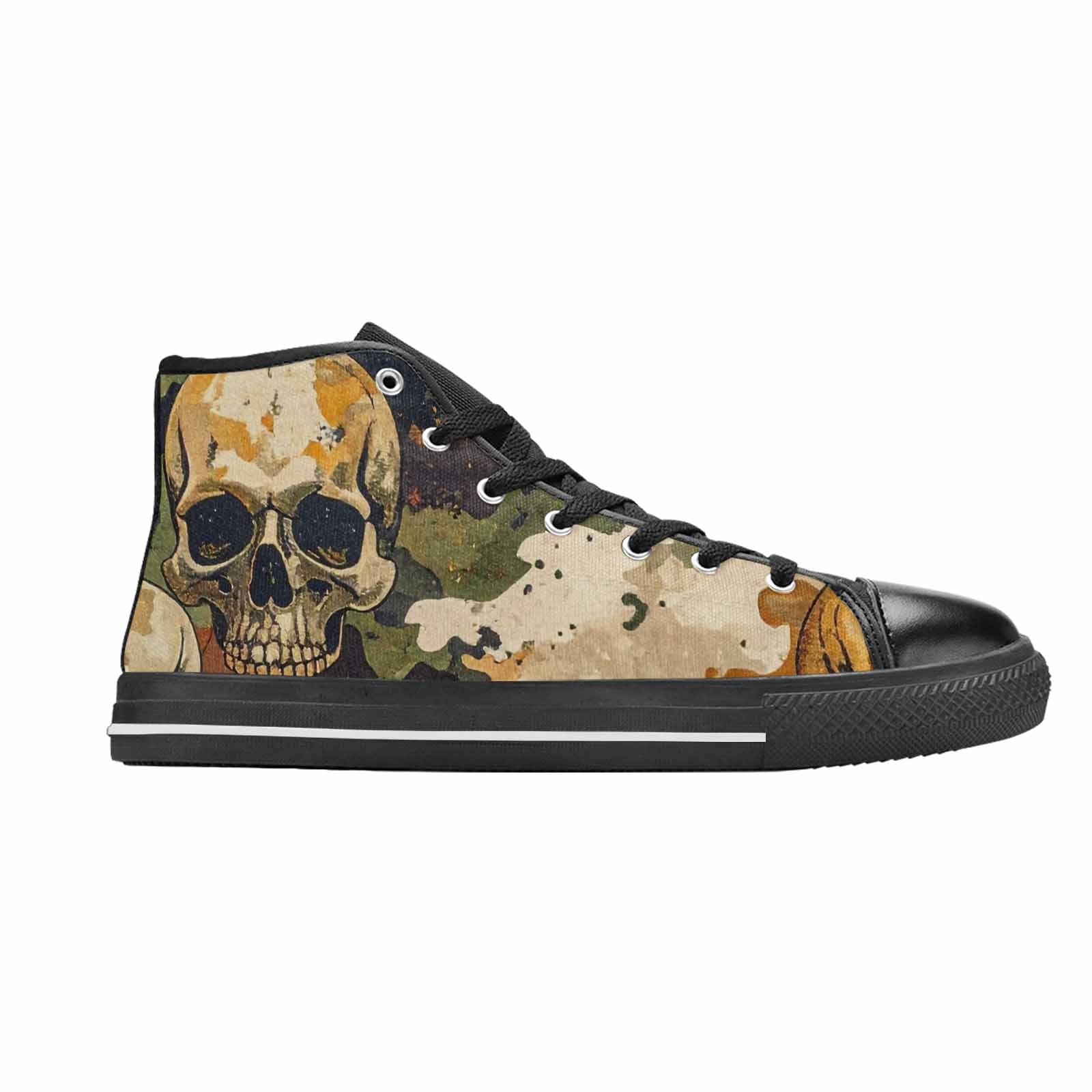 MEN'S Military Camo Skull High Top Canvas Dreamcore Shoes