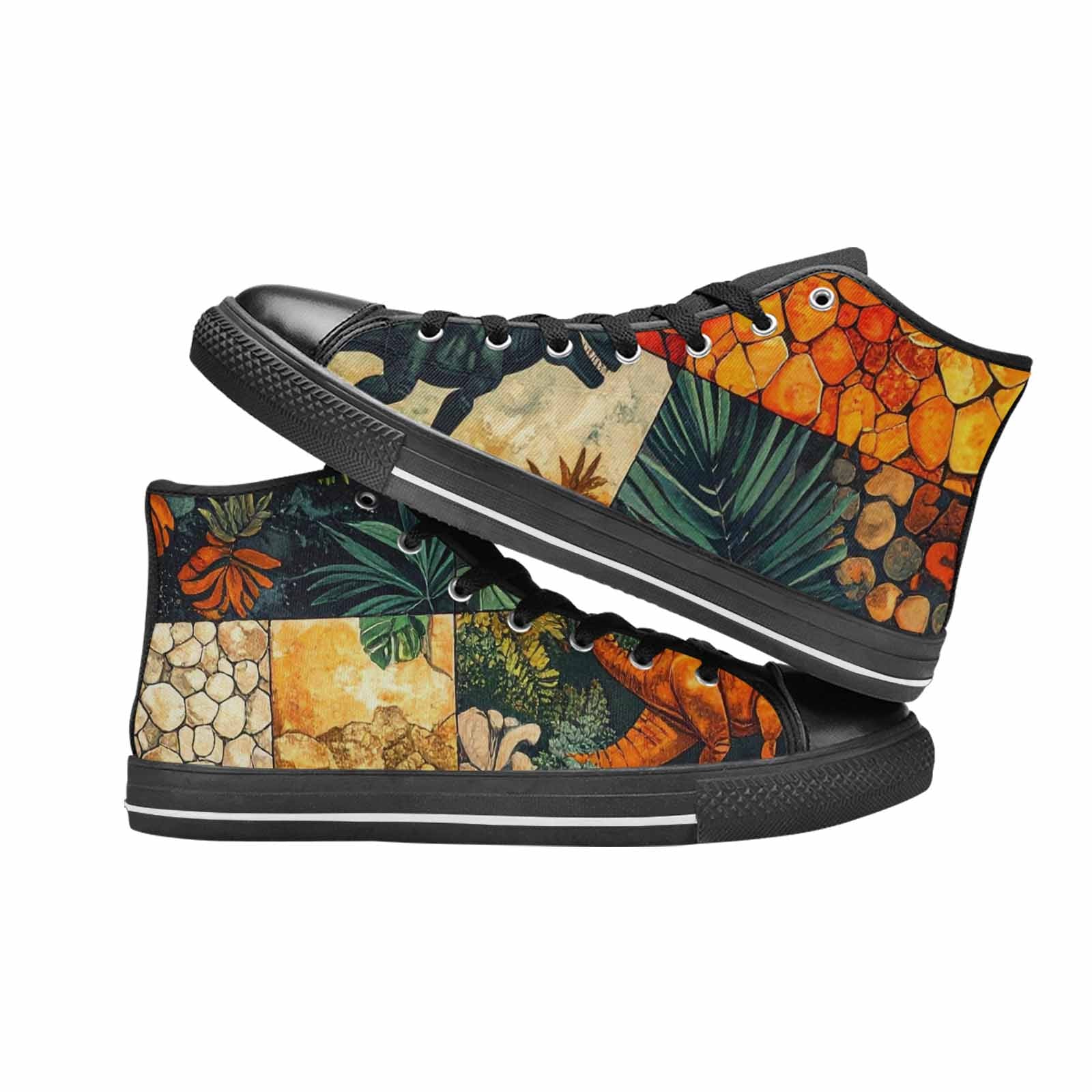 WOMEN'S Dinosaur Silhouette High Top Canvas Dreamcore Shoes