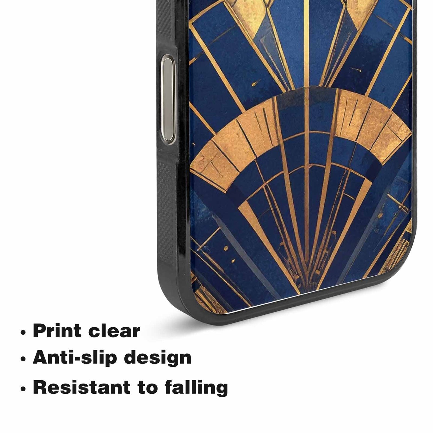 iPhone 15 Pro Max Case — Art Deco Illustration Pattern, Custom Art Phone Cover