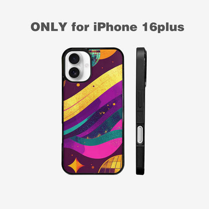 iPhone 16 Plus Case — 1970s Disco Art Pattern, Personalized Phone Case