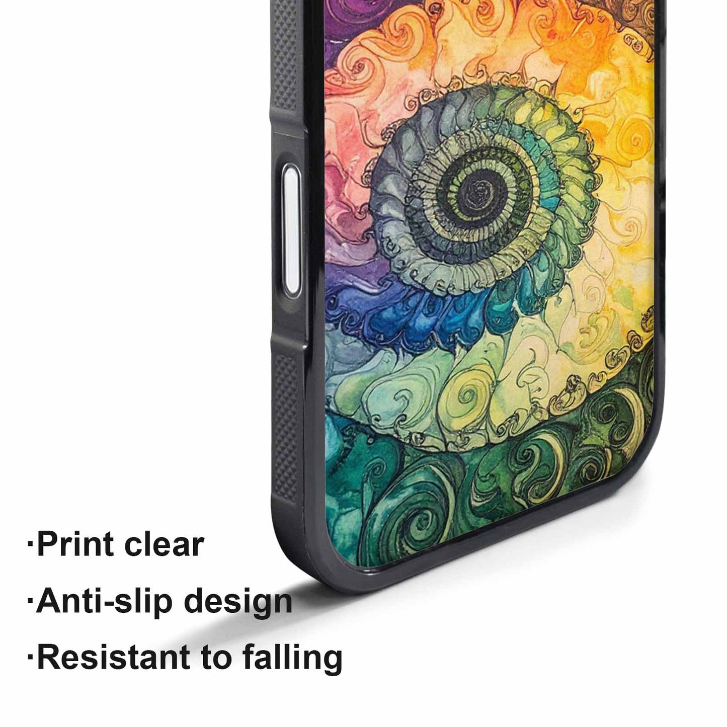 iPhone 17 Air Case — Tie Dye Swirls Black White Tie, Customized Protective Case