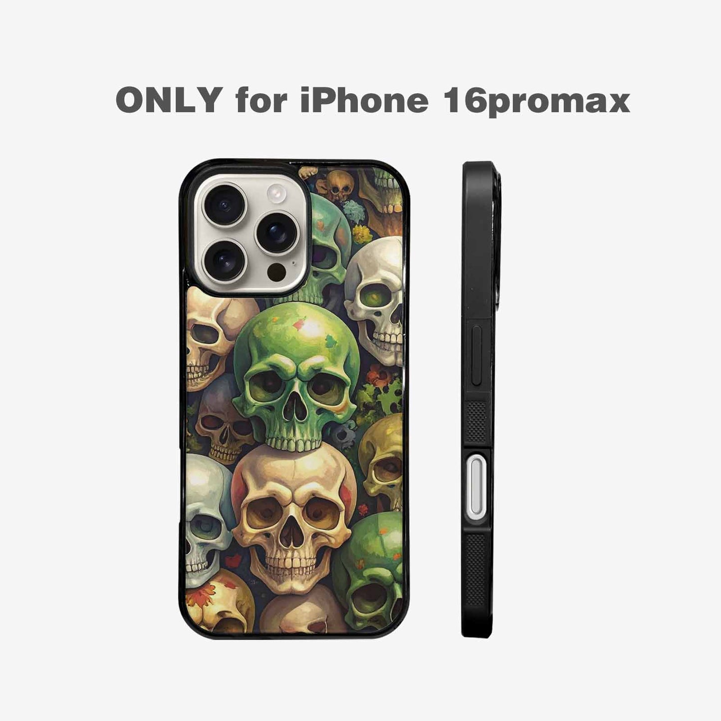 iPhone 16 Pro Max Case — Skulls Camoskulls Pattern Hu E3k, Personalized Phone Case
