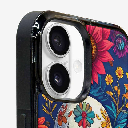 iPhone 16 Case — Sunflower Skulls Print Custom, Custom Made Phone Cover