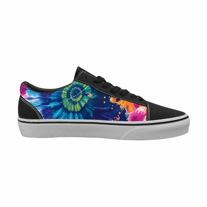 MEN'S Tie Dye Mixed Style Canvas Lace-Up Surreal Custom Shoes