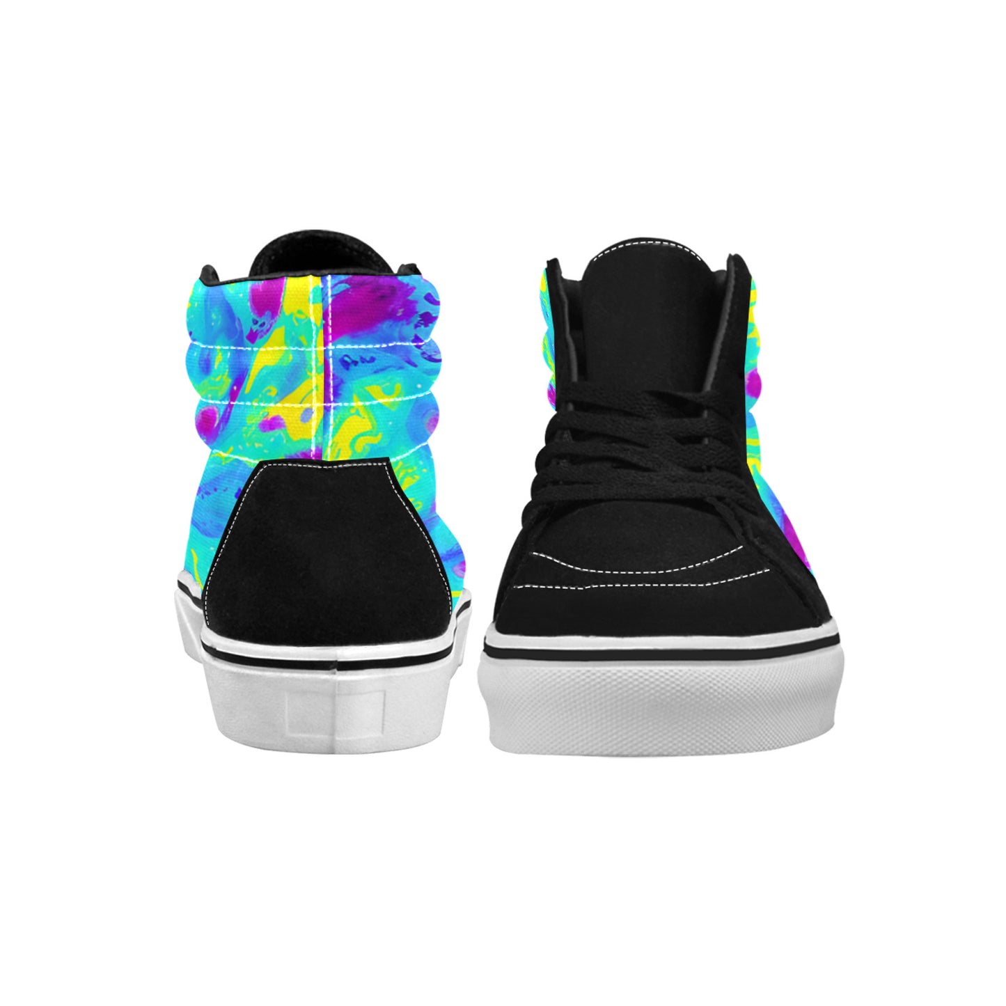 MEN'S Tie Dye Splash Retro High Top Skateboarding Dark Academia Shoes