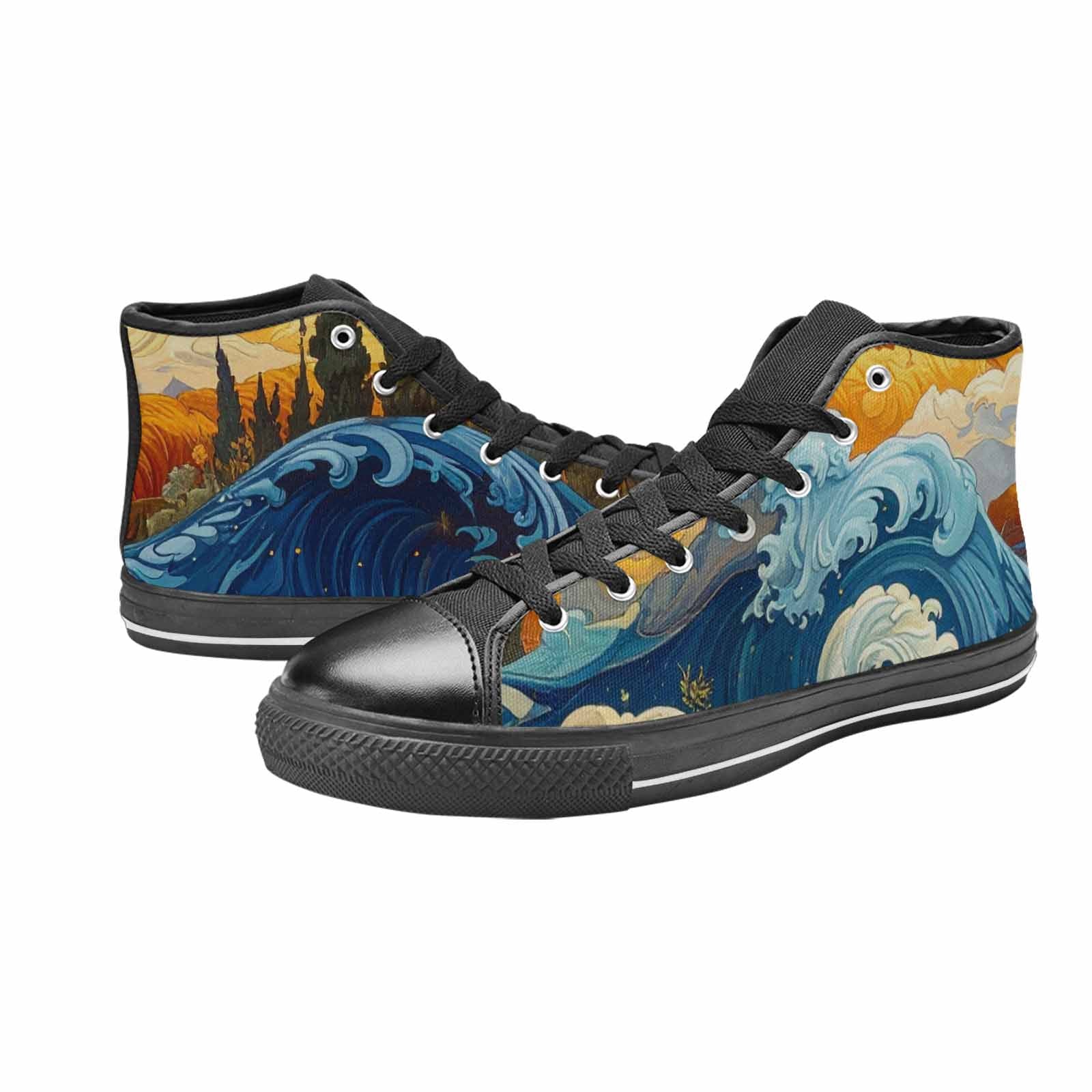 WOMEN'S Blend All Versions High Top Canvas Dark Academia Custom Sneakers