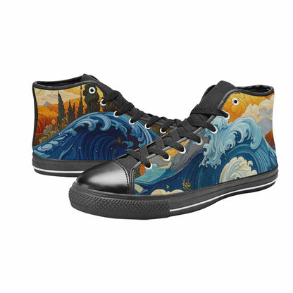 WOMEN'S Blend All Versions High Top Canvas Dark Academia Custom Sneakers