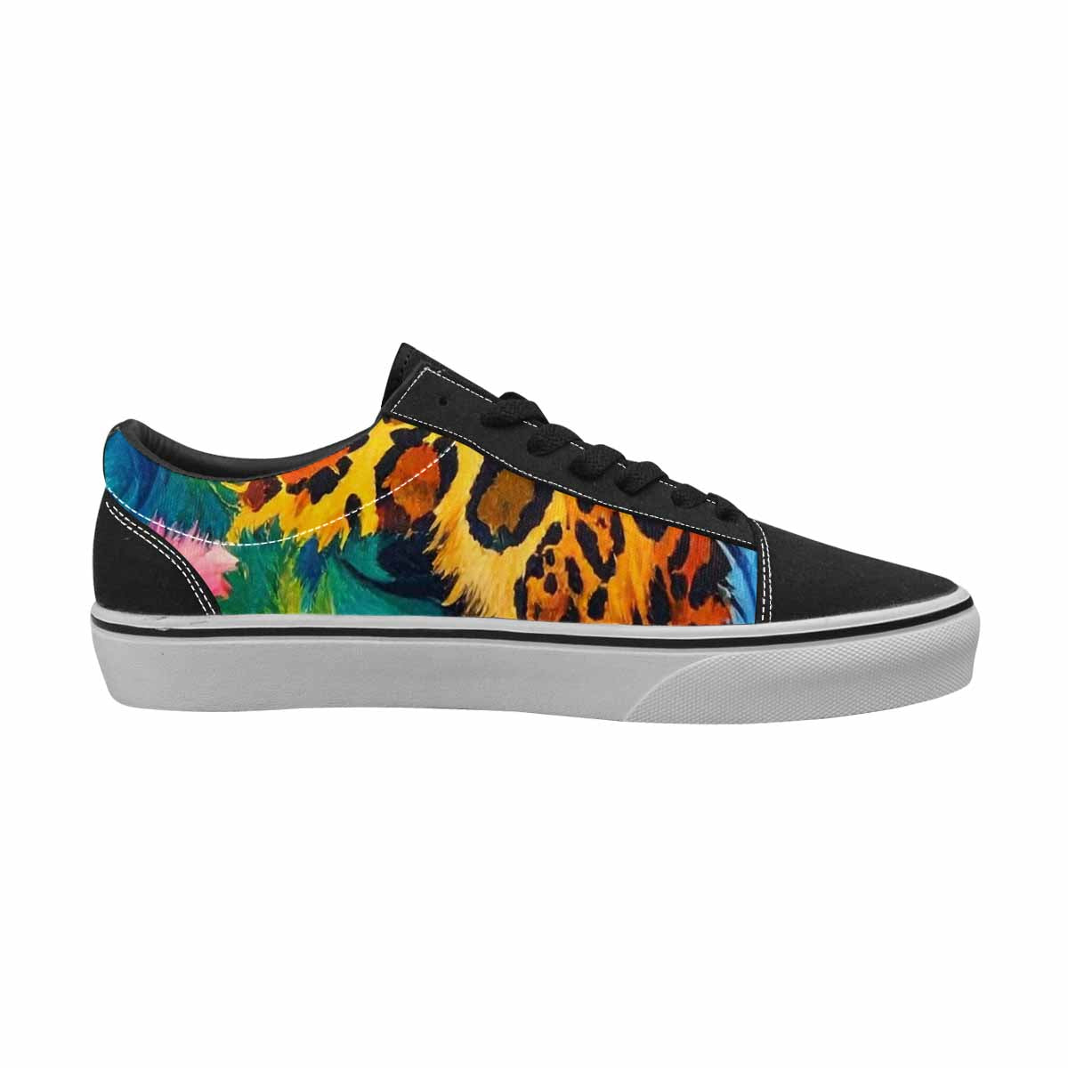 WOMEN'S Full Color Vibrant Animal Lace-Up Canvas Dark Academia Sneakers