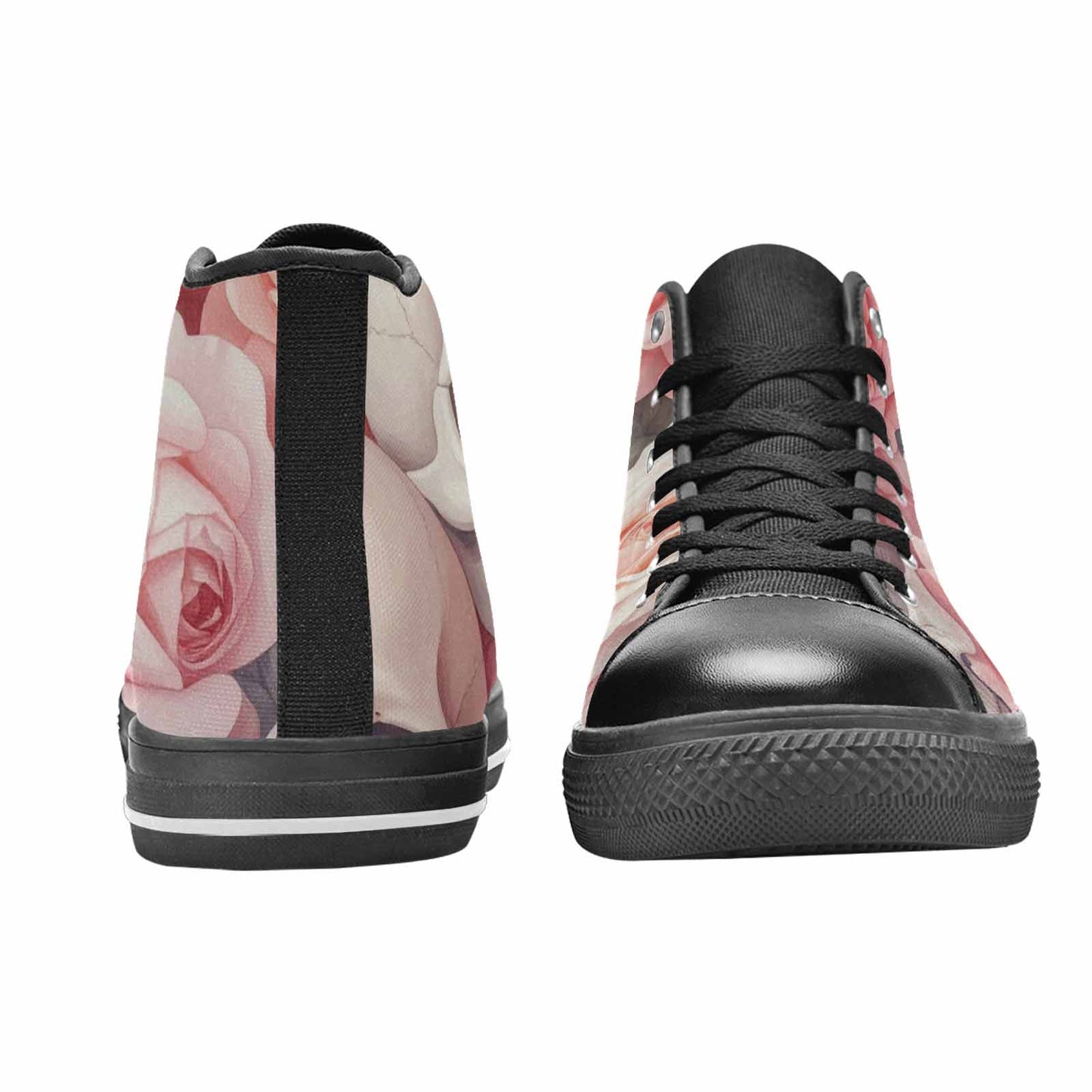 MEN'S Skulls Roses Soft Airbrush High Top Canvas Surreal Sneakers