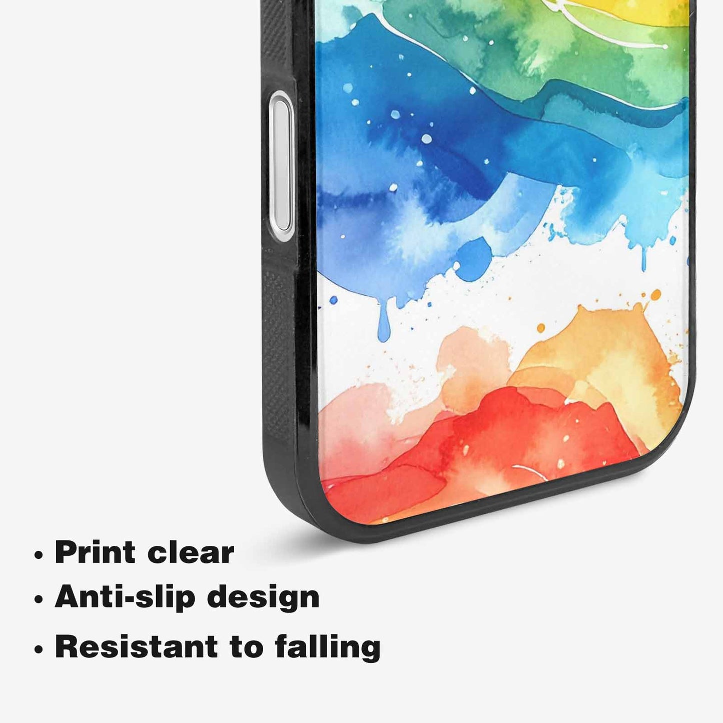 iPhone 16 Plus Case — Watercolor Splash Abstract Pattern Seamless Repeat, Custom Made Phone Cover