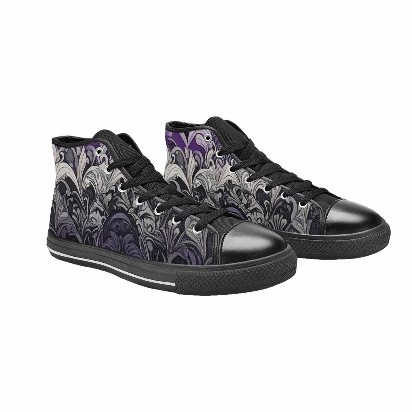 MEN'S Asexual Flag Color High Top Canvas Y2K Shoes