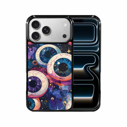 iPhone 17 Pro Max Case — Cartoon Eyeballs Galaxy Space, Custom Designed Case Cover
